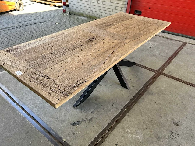 Eetkamertafel oud eiken (250 x 102) - afbeelding 3 van  5
