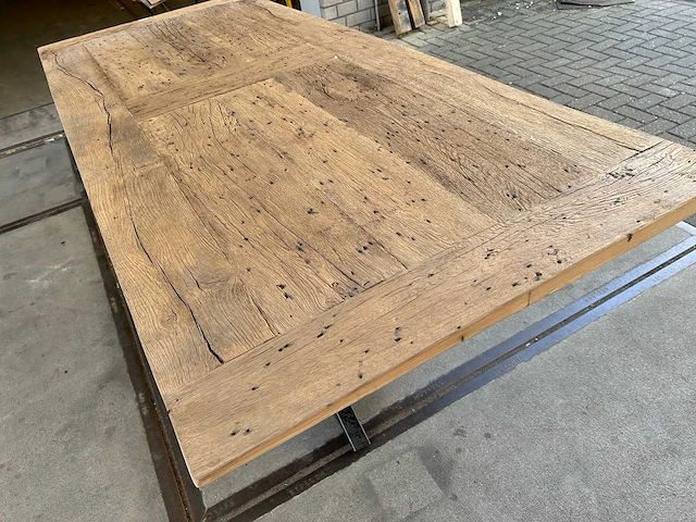 Eetkamertafel oud eiken (250 x 102) - afbeelding 4 van  5