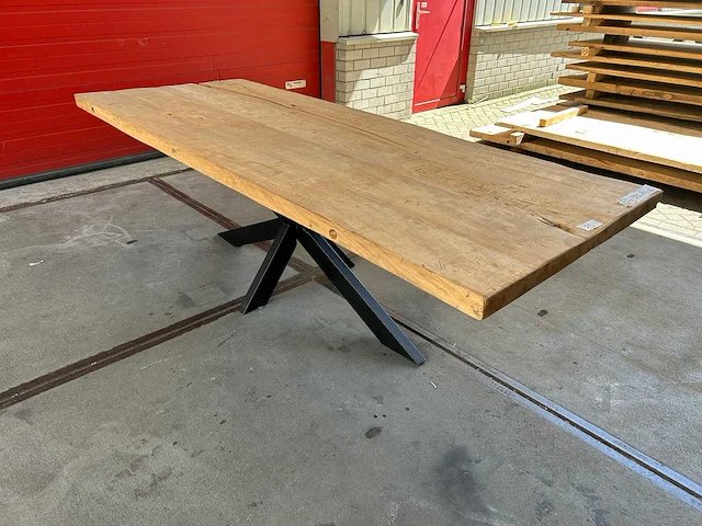 Eetkamertafel oud eiken (250 x 97) - afbeelding 2 van  4