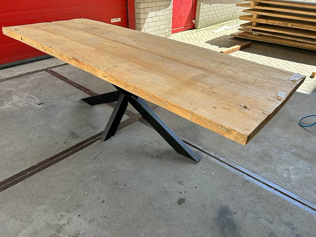 Eetkamertafel oud eiken (250 x 97) - afbeelding 2 van  4