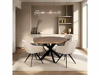Eetkamertafel rond mango 100 cm - afbeelding 1 van  3