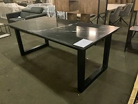 Eetkamertafel staal marmer - afbeelding 1 van  6