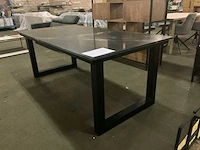 Eetkamertafel staal marmer - afbeelding 4 van  6