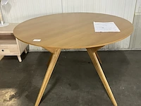 Eettafel - ø 120 - eiken zuiver, ijver, bruin - afbeelding 3 van  5