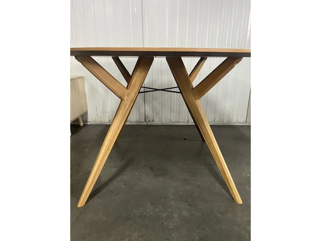 Eettafel - ø 120 - eiken zuiver, ijver, bruin - afbeelding 5 van  5