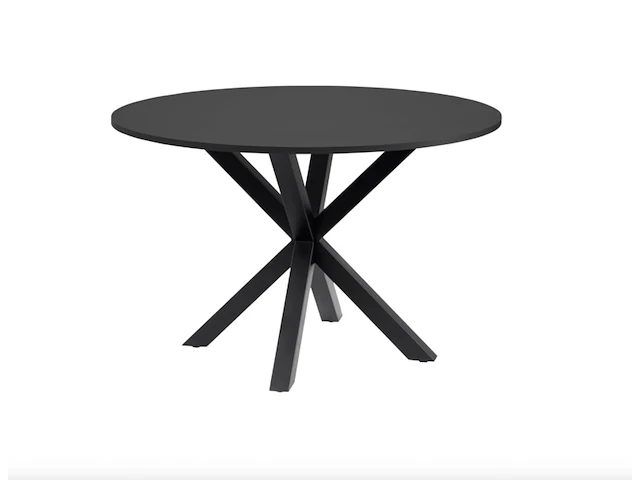 Eettafel - ø 120 cm - zwart, kave home, argo - afbeelding 1 van  5