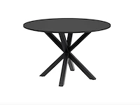 Eettafel - ø 120 cm - zwart, kave home, argo - afbeelding 1 van  5