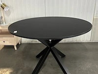 Eettafel - ø 120 cm - zwart, kave home, argo - afbeelding 3 van  5