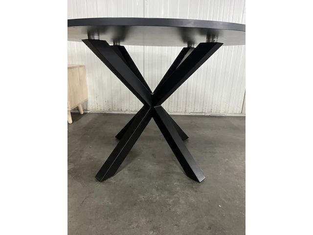 Eettafel - ø 120 cm - zwart, kave home, argo - afbeelding 4 van  5