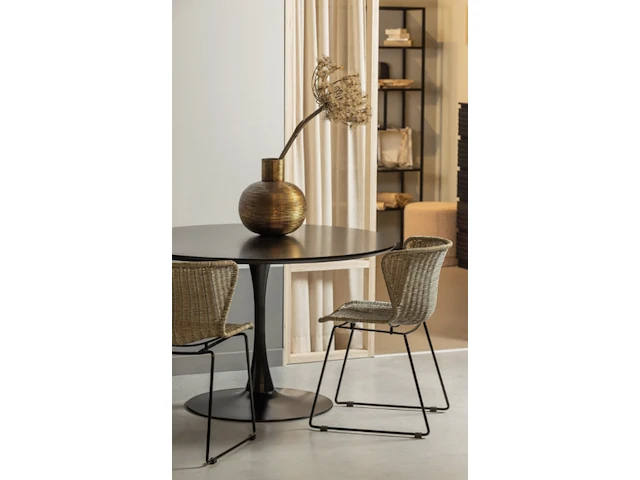 Eettafel - ø 120 cm - zwart | woood, sammy - afbeelding 2 van  5