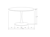 Eettafel - ø 120 cm - zwart | woood, sammy - afbeelding 5 van  5