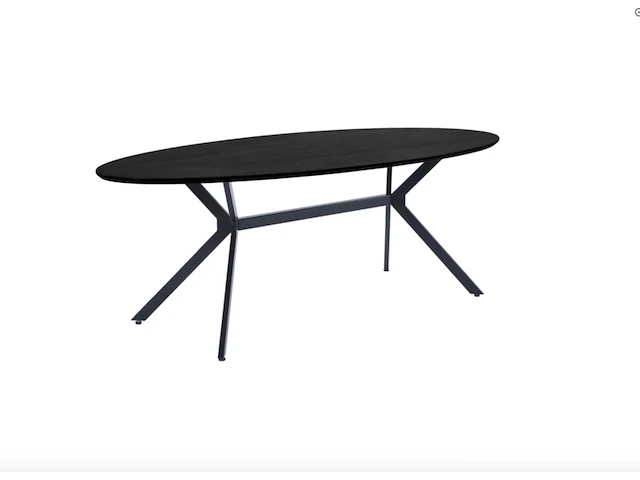 Eettafel 220 100 cm - zwart woood, bruno - afbeelding 1 van  4