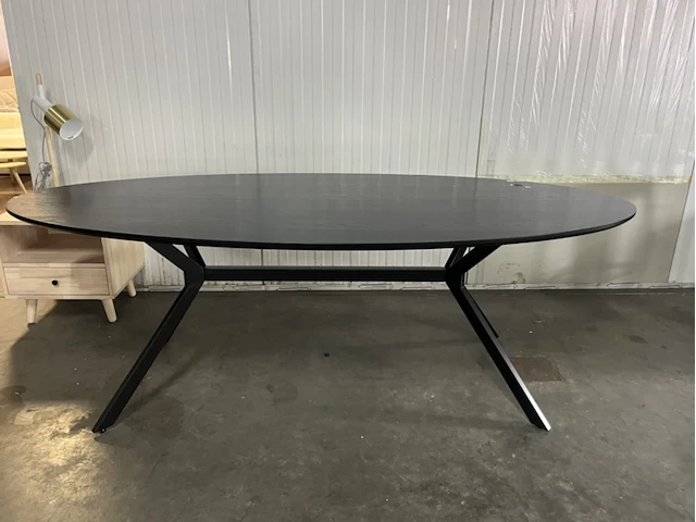 Eettafel 220 100 cm - zwart woood, bruno - afbeelding 2 van  4