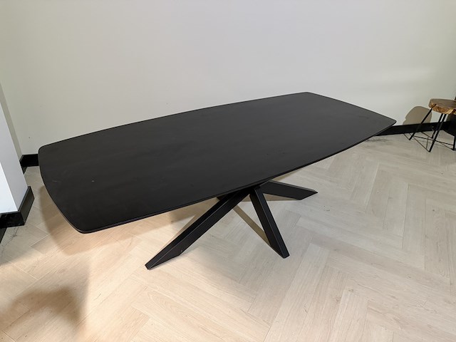 Eettafel – deens ovaal – zwart – 200 cm – nieuw onderstel, richfield, deens, zwart, 2025 - afbeelding 1 van  4