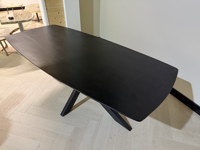 Eettafel – deens ovaal – zwart – 200 cm – nieuw onderstel, richfield, deens, zwart, 2025 - afbeelding 2 van  4