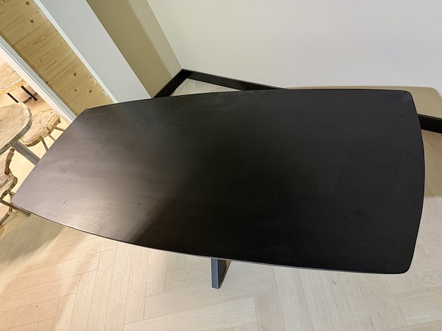 Eettafel – deens ovaal – zwart – 200 cm – nieuw onderstel, richfield, deens, zwart, 2025 - afbeelding 3 van  4