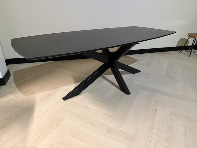 Eettafel – deens ovaal – zwart – 200 cm – nieuw onderstel, richfield, deens, zwart, 2025 - afbeelding 4 van  4