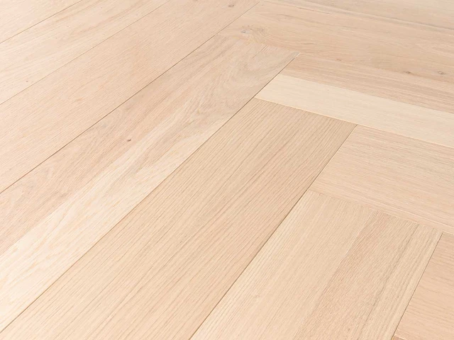 Eettafel eiken visgraat blad 180 x 98 cm - afbeelding 2 van  3