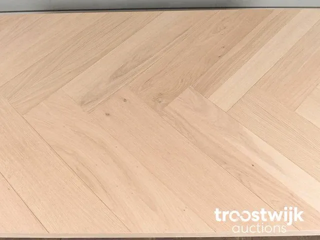 Eettafel eiken visgraat blad 220 x 98 cm - afbeelding 6 van  6