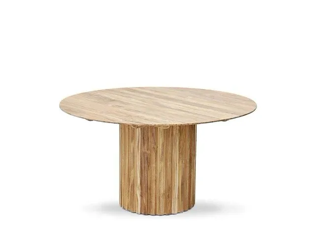 Eettafel hkliving, pillar teak 140 cm - afbeelding 1 van  3
