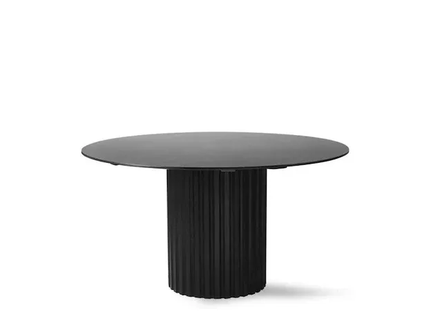 Eettafel hkliving, pillar zwart 140 cm - afbeelding 1 van  3
