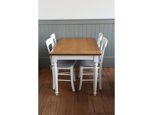 Eettafel incl. 4 stoelen - 130x80x78cm - afbeelding 1 van  3