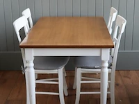 Eettafel incl. 4 stoelen - 130x80x78cm - afbeelding 1 van  3