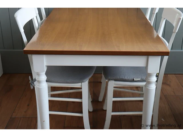 Eettafel incl. 4 stoelen - 130x80x78cm - afbeelding 2 van  3
