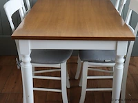 Eettafel incl. 4 stoelen - 130x80x78cm - afbeelding 2 van  3