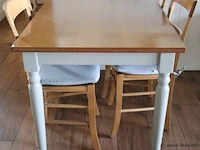 Eettafel incl. 4 stoelen - 130x80x78cm - afbeelding 2 van  3