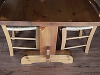 Eettafel incl. 6 stoelen - 200x78x78cm - afbeelding 2 van  3