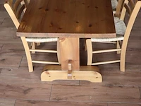 Eettafel incl. 6 stoelen - 200x78x78cm