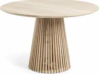 Eettafel kave home, jeanette teak 120 cm - afbeelding 1 van  2