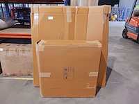 Eettafel mangohout rond zwart 120 cm, 2025 - afbeelding 2 van  2