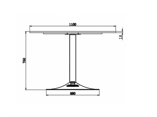 Eettafel marmer ø 110 cm - wit/zwart by fonq, wit - afbeelding 5 van  6