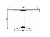 Eettafel marmer ø 110 cm - wit/zwart by fonq, wit - afbeelding 5 van  6