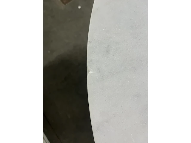 Eettafel marmer ø 110 cm - wit/zwart by fonq, wit - afbeelding 6 van  6