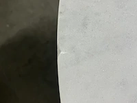 Eettafel marmer ø 110 cm - wit/zwart by fonq, wit - afbeelding 6 van  6