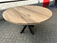 Eettafel oud eiken rond - afbeelding 3 van  3