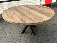 Eettafel oud eiken rond - afbeelding 3 van  3