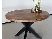 Eettafel rond 130 cm mangohout sanderz, 2025 - afbeelding 1 van  2