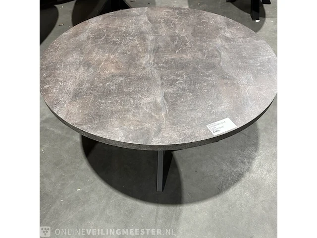 Eettafel rond betonia, betonlook - afbeelding 1 van  4