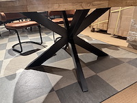 Eettafel rond, zwart metalen spinpoot - afbeelding 4 van  4