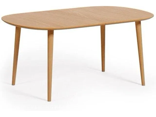 Eettafel uitschuifbaar kave home, oqui 260/160x100 cm eik fineer - afbeelding 1 van  4