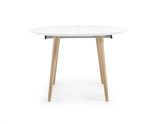 Eettafel uitschuifbaar rond - 120/200, kave home, oqui, wit - afbeelding 1 van  6