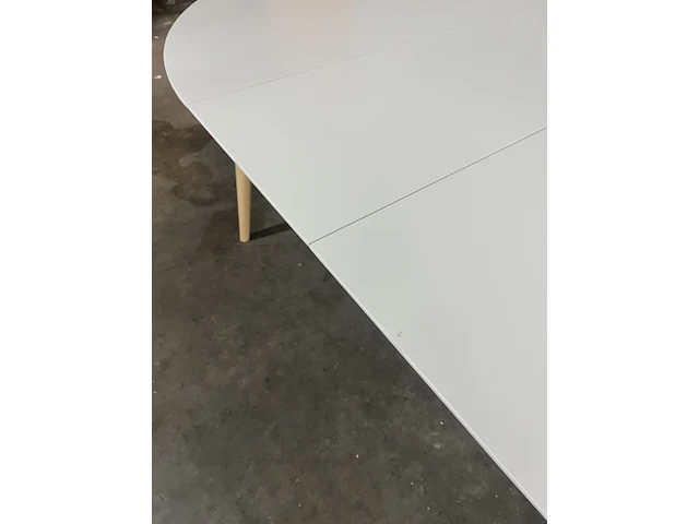 Eettafel uitschuifbaar rond - 120/200, kave home, oqui, wit - afbeelding 3 van  6