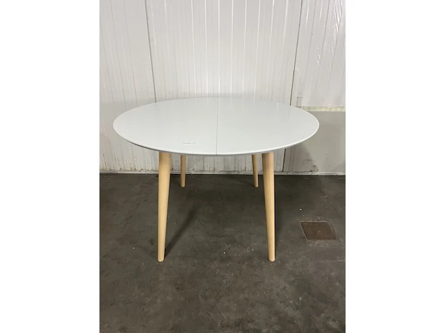 Eettafel uitschuifbaar rond - 120/200, kave home, oqui, wit - afbeelding 4 van  6