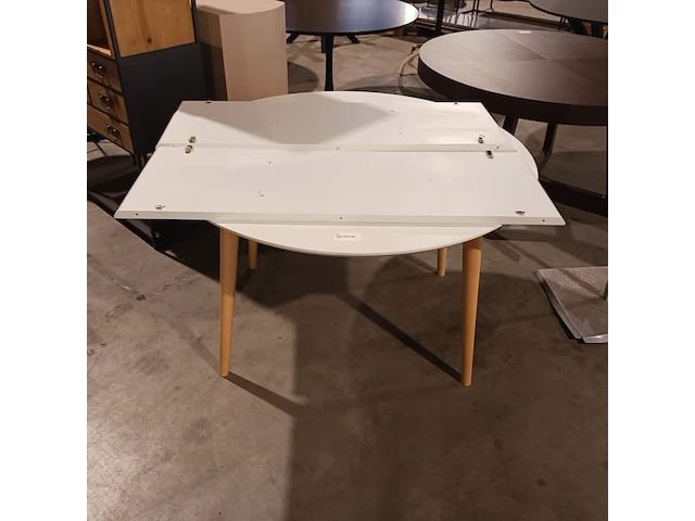 Eettafel uitschuifbaar rond - 120/200, kave home, oqui, wit - afbeelding 6 van  6