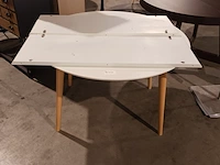 Eettafel uitschuifbaar rond - 120/200, kave home, oqui, wit - afbeelding 6 van  6