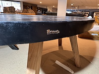 Eettafel, zwart hardhout, houten spinpoot - afbeelding 5 van  5